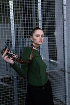 Краватка з анімалістичним принтом, леопард темний BRU