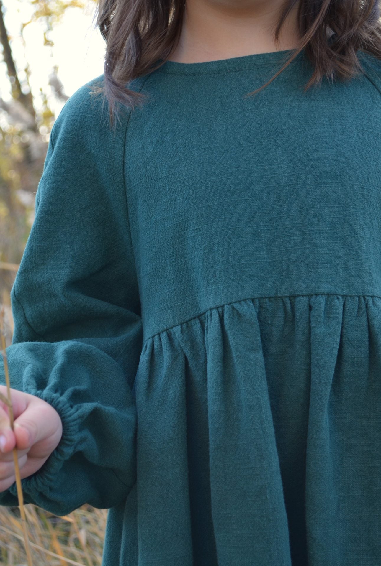 Дитяча сукня Мія з вареної кропиви зелена VIRA APPAREL