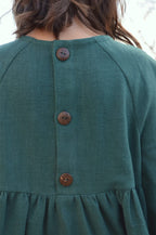 Дитяча сукня Мія з вареної кропиви зелена VIRA APPAREL