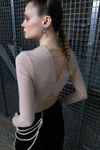 Лонгслів з сіткою на спинці BRU