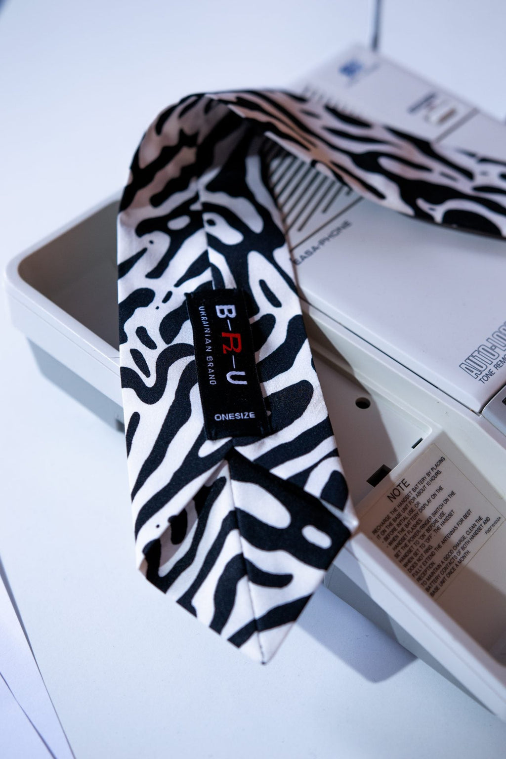Краватка з анімалістичним принтом, зебра BRU