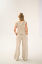 Брюки палаццо лляні вільного крою від SAVE yourself