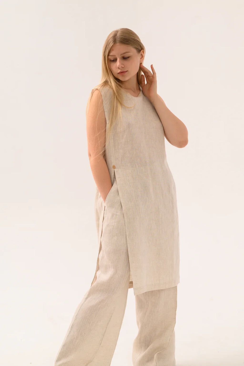 Туніка легкого крою із високоякісного льону від SAVE yourself