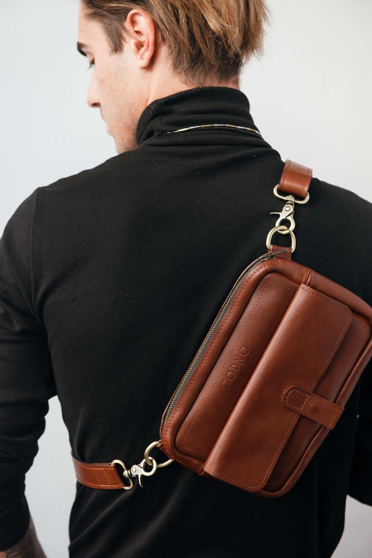 Сумка Brick bag small коричнева від GODNO