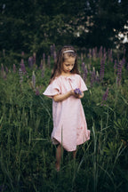 Дитяча сукня Лея з льону рожева VIRA APPAREL