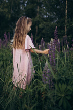 Дитяча сукня Лея з льону рожева VIRA APPAREL