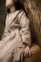 Халат дитячий з льону пісочного кольору від SAVE yourself