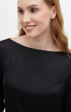 Hodvábne midi šaty Gitta s dlhými rukávmi od FAYNA