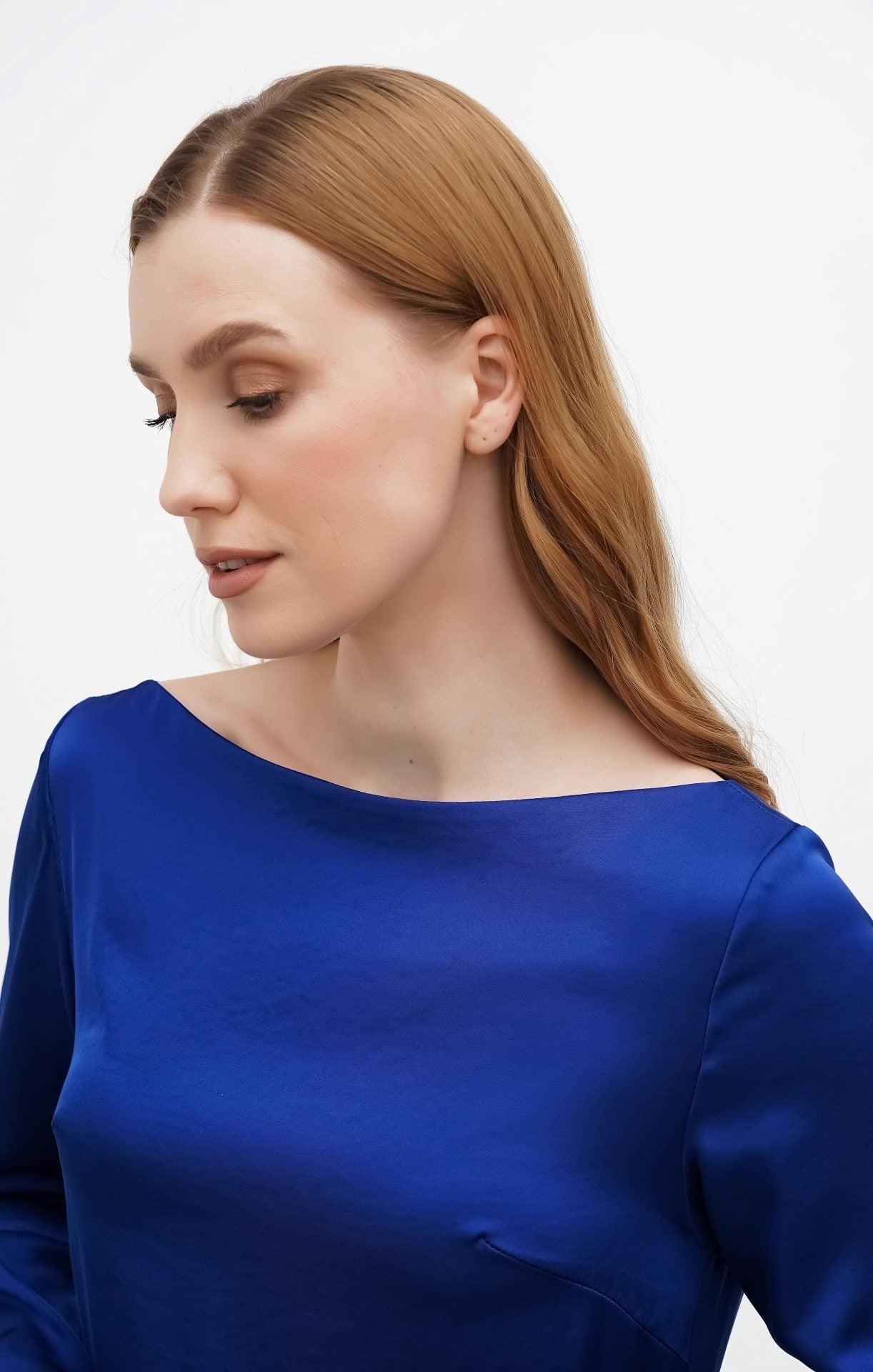 Шовкова сукня Gitta Міді з довгими рукавами від FAYNA