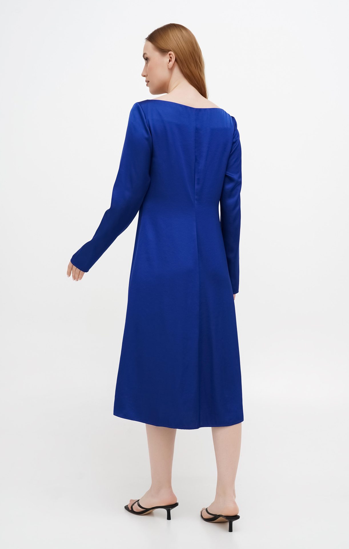 Шовкова сукня Gitta Міді з довгими рукавами від FAYNA