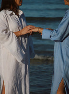 Maxi košeľové šaty z talianskeho ľanu od SAVE YOURSELF