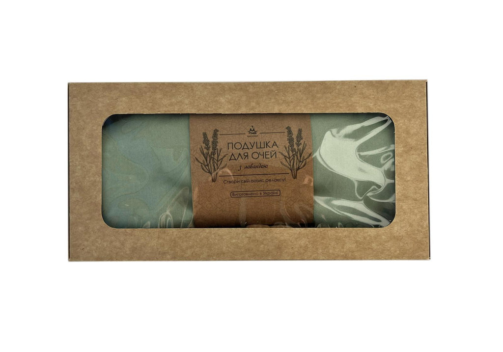 Подушка для очей з льоном та лавандою, зелений від RAO