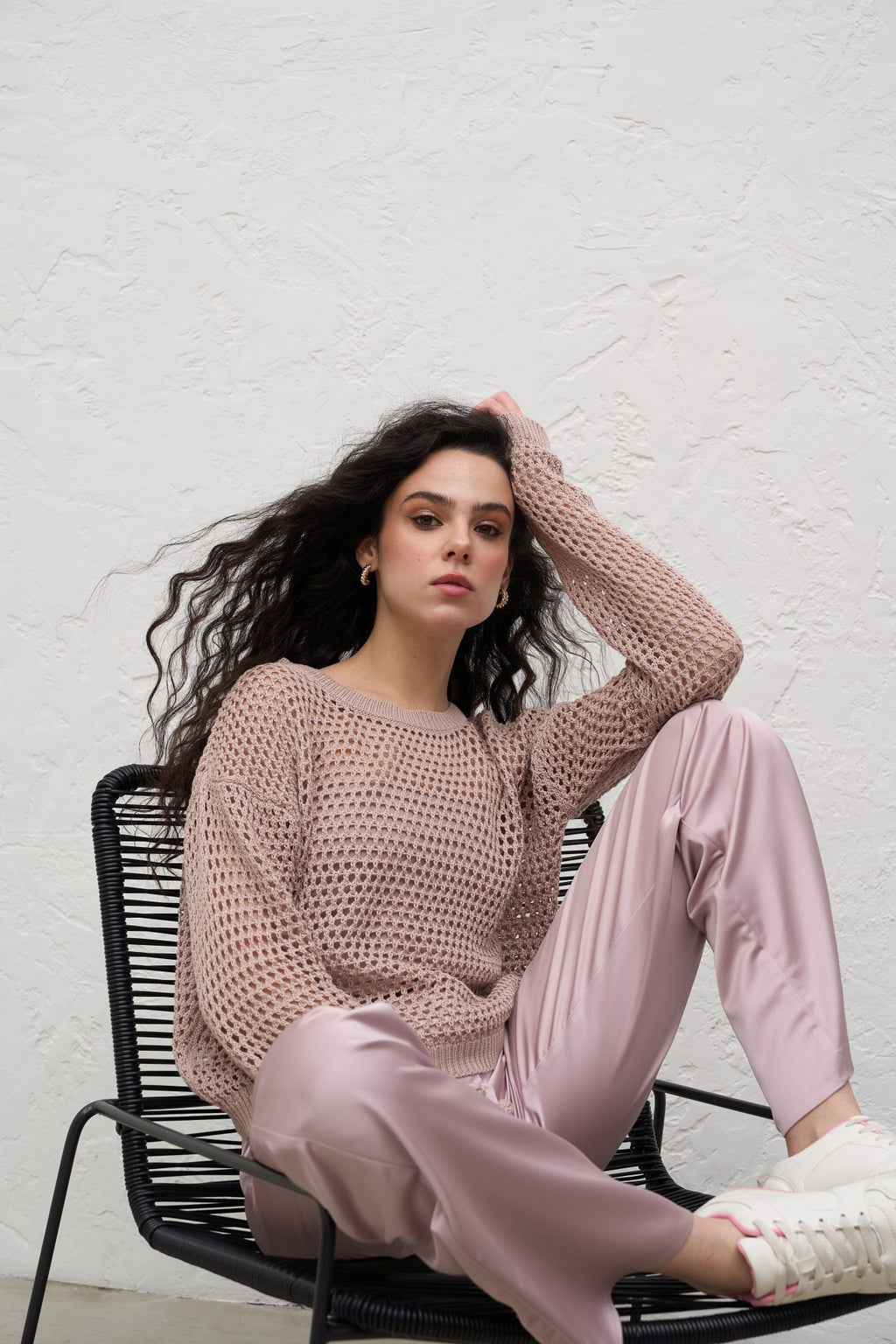 Светр у сіточку із топом-бандо, 3 кольори KA.EL