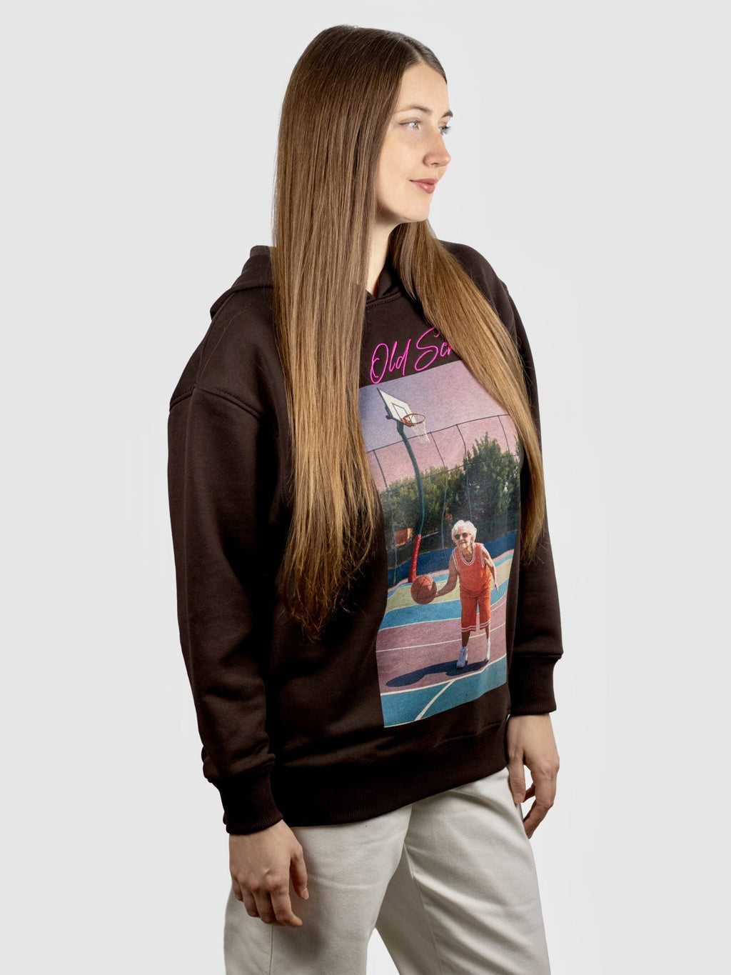Худі «Old School» бабуся, унісекс, оверсайз в 2-х кольорах від BOJO