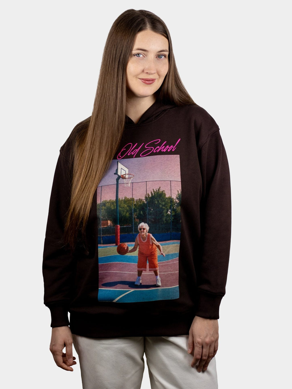 Худі «Old School» бабуся, унісекс, оверсайз в 2-х кольорах від BOJO