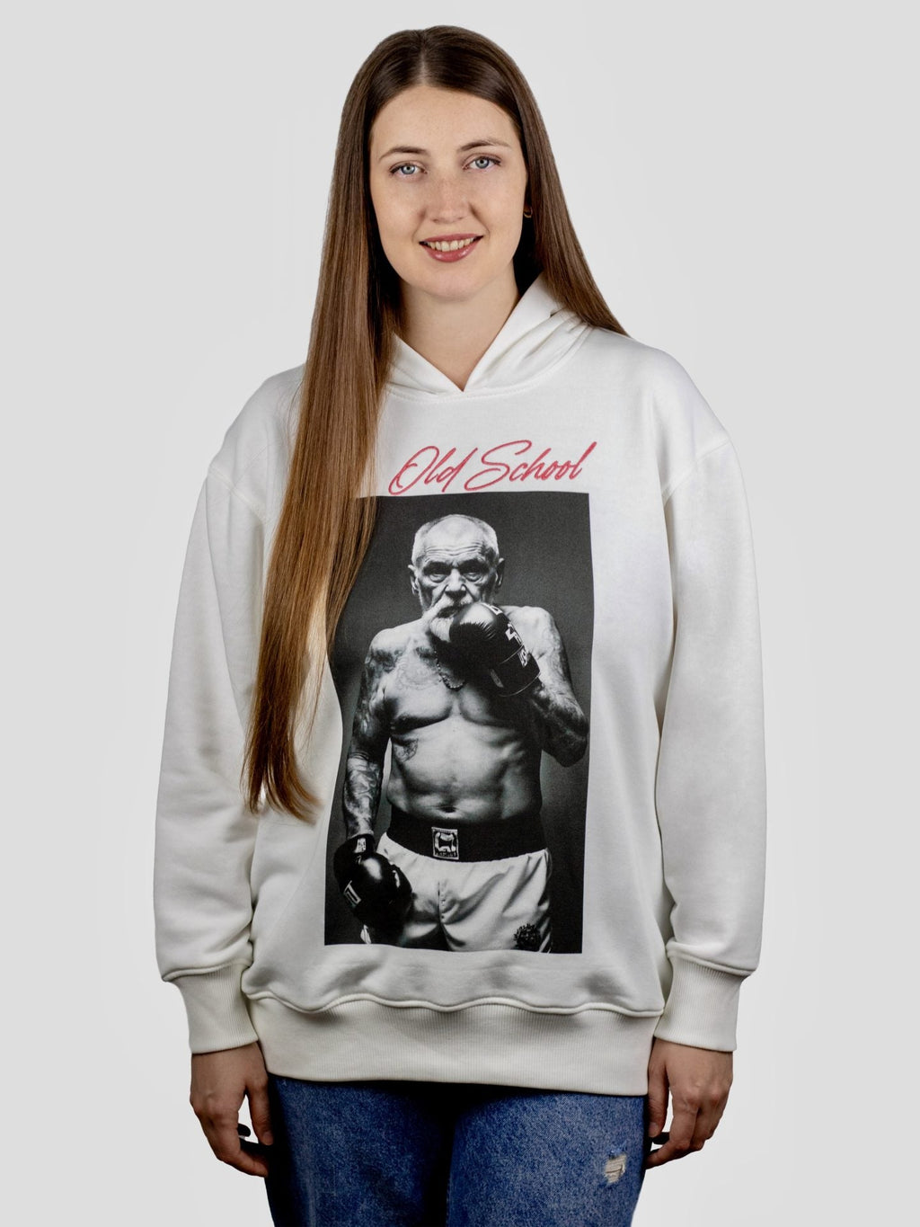 Худі «Old School» дідусь, унісекс, оверсайз в 2-х кольорах від BOJO