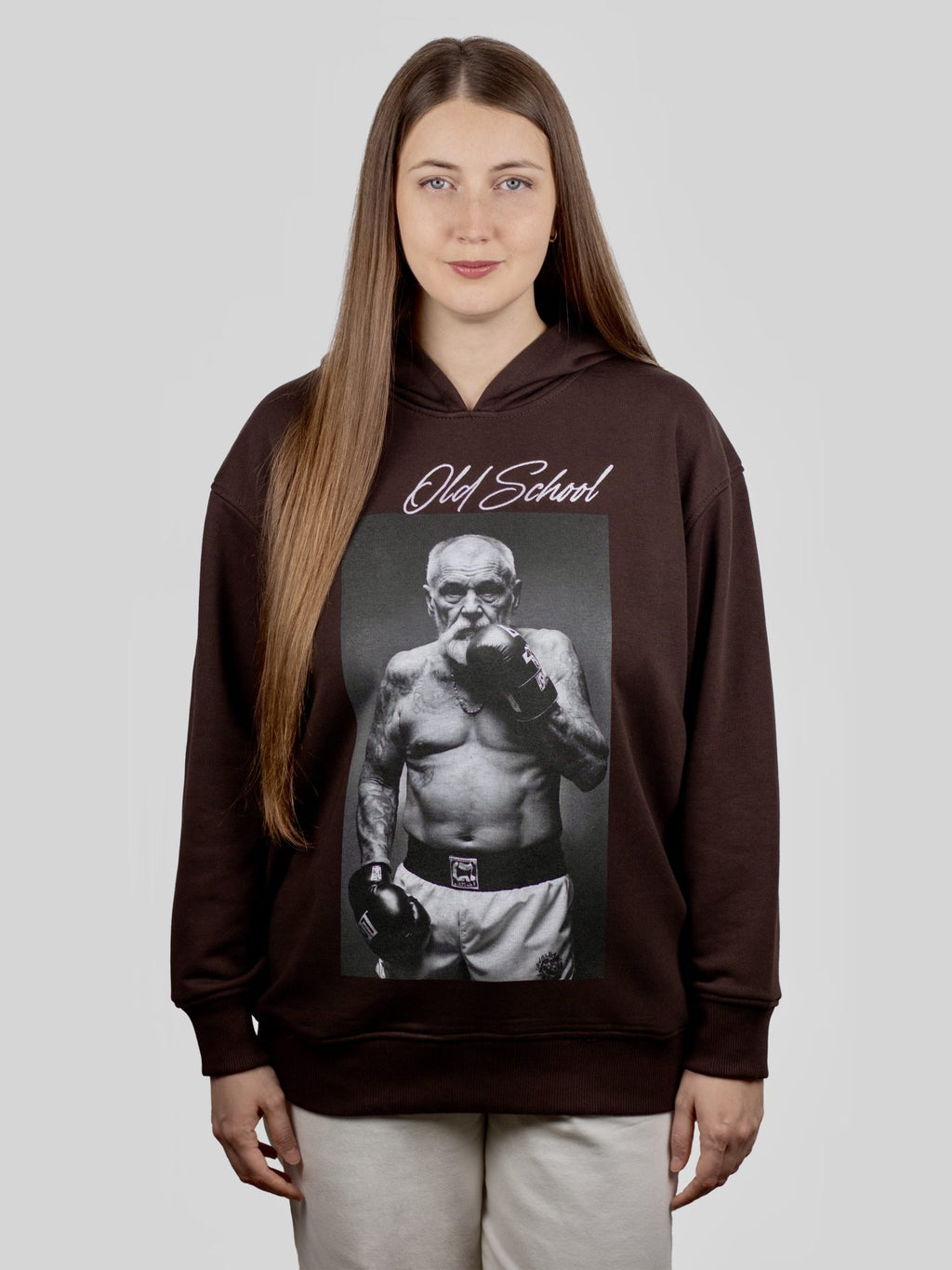 Худі «Old School» дідусь, унісекс, оверсайз в 2-х кольорах від BOJO