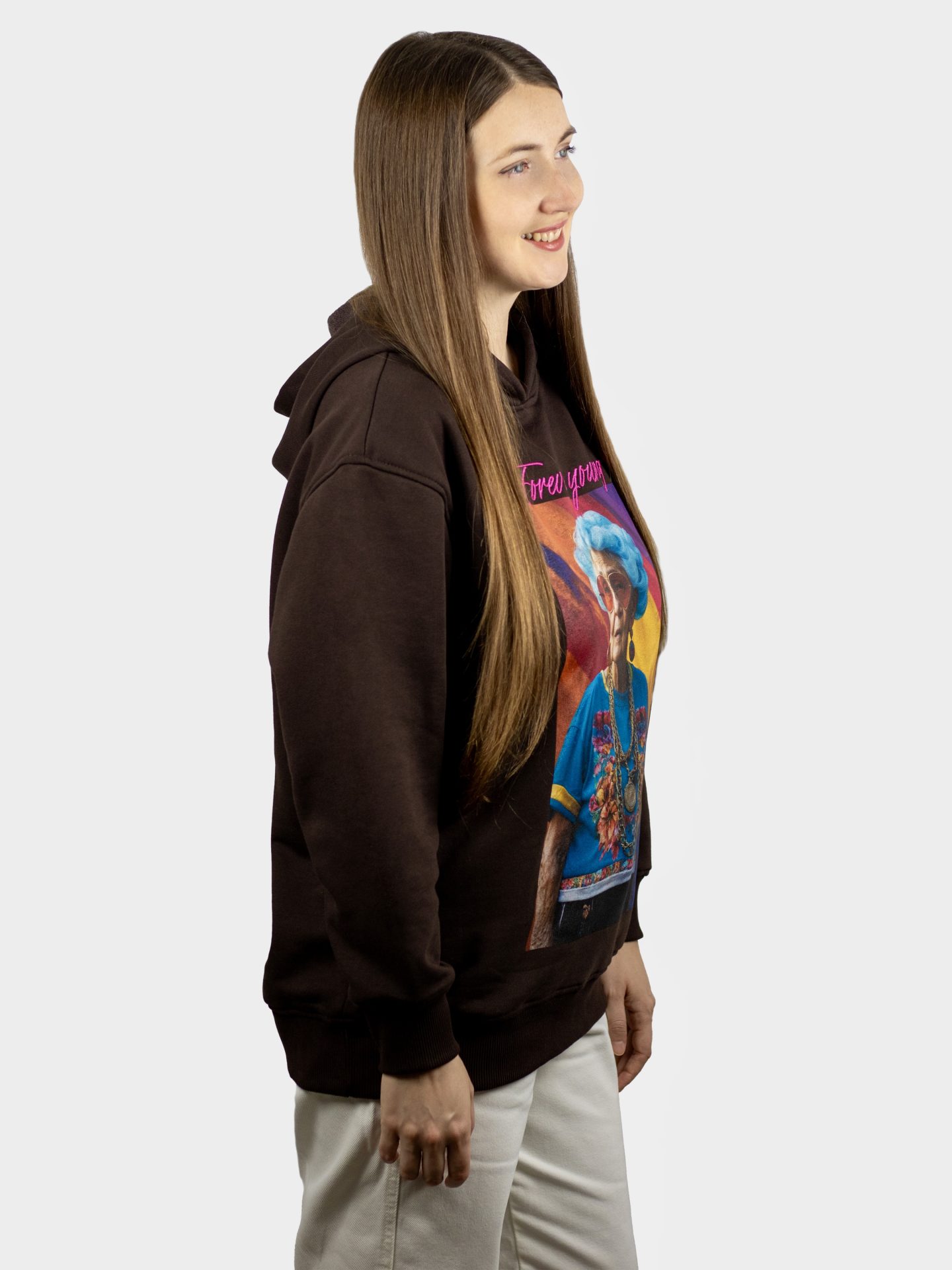 Худі «Forever Young», унісекс, оверсайз в 2-х кольорах від BOJO