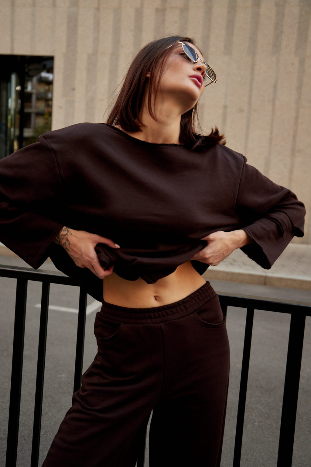 Трикотажний сет світшот та брюки, 5 кольорів BRU