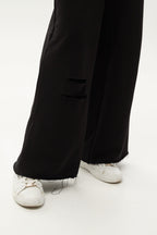 Трикотажні широкі брюки з розрізами BRU