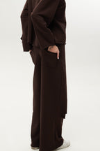 Трикотажні широкі брюки з розрізами BRU