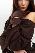 Світшот з розрізами на рукаві BRU