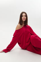 Світшот з розрізами на рукаві BRU