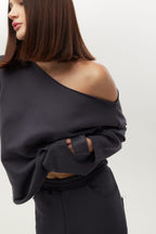 Світшот з розрізами на рукаві BRU