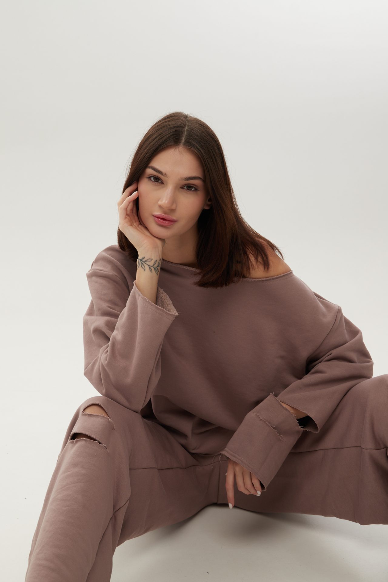 Трикотажний сет світшот та брюки, 5 кольорів BRU