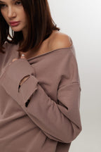 Світшот з розрізами на рукаві BRU