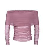 Сітка-топ на плечі, рожева KA.EL