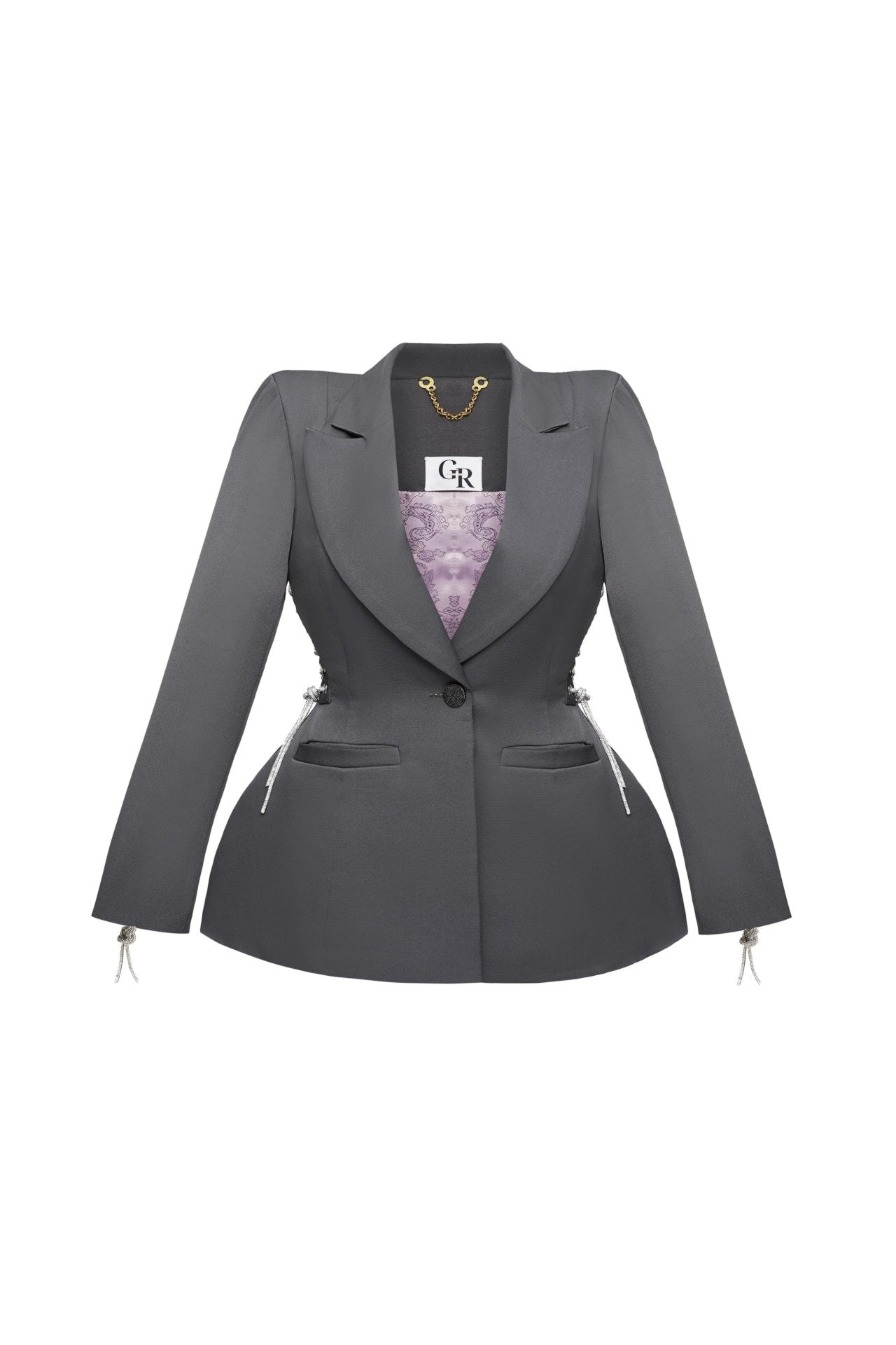 Жакет з люверсами GoldenRatio, сірий