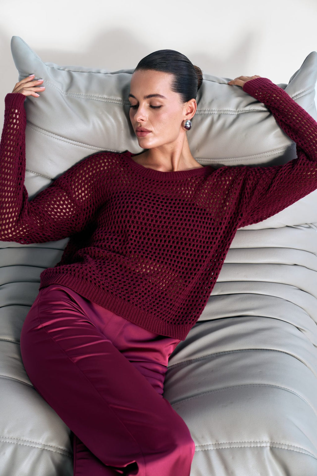 Светр у сіточку із топом-бандо, 3 кольори KA.EL