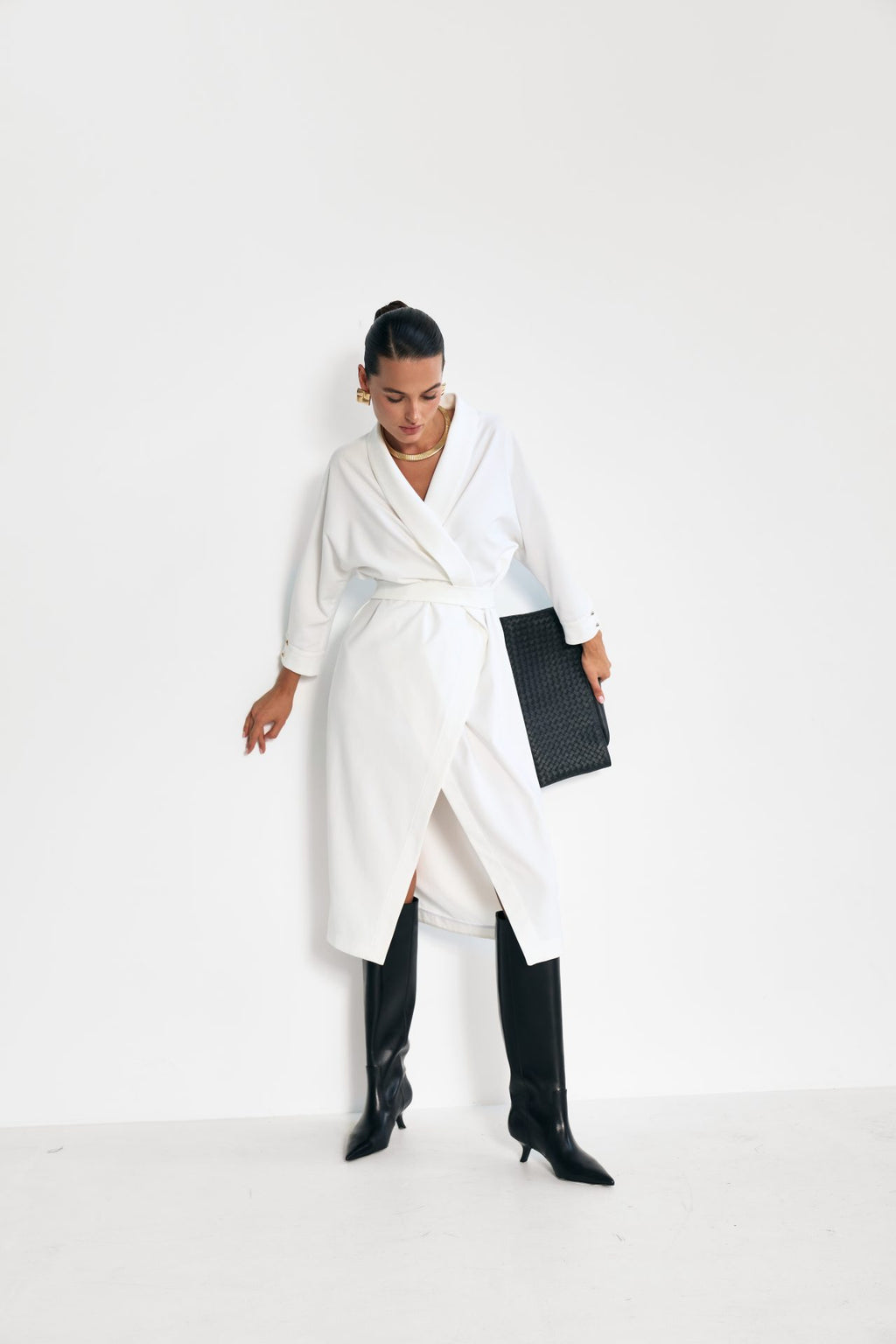 Сукня на запах, молочна KA.EL