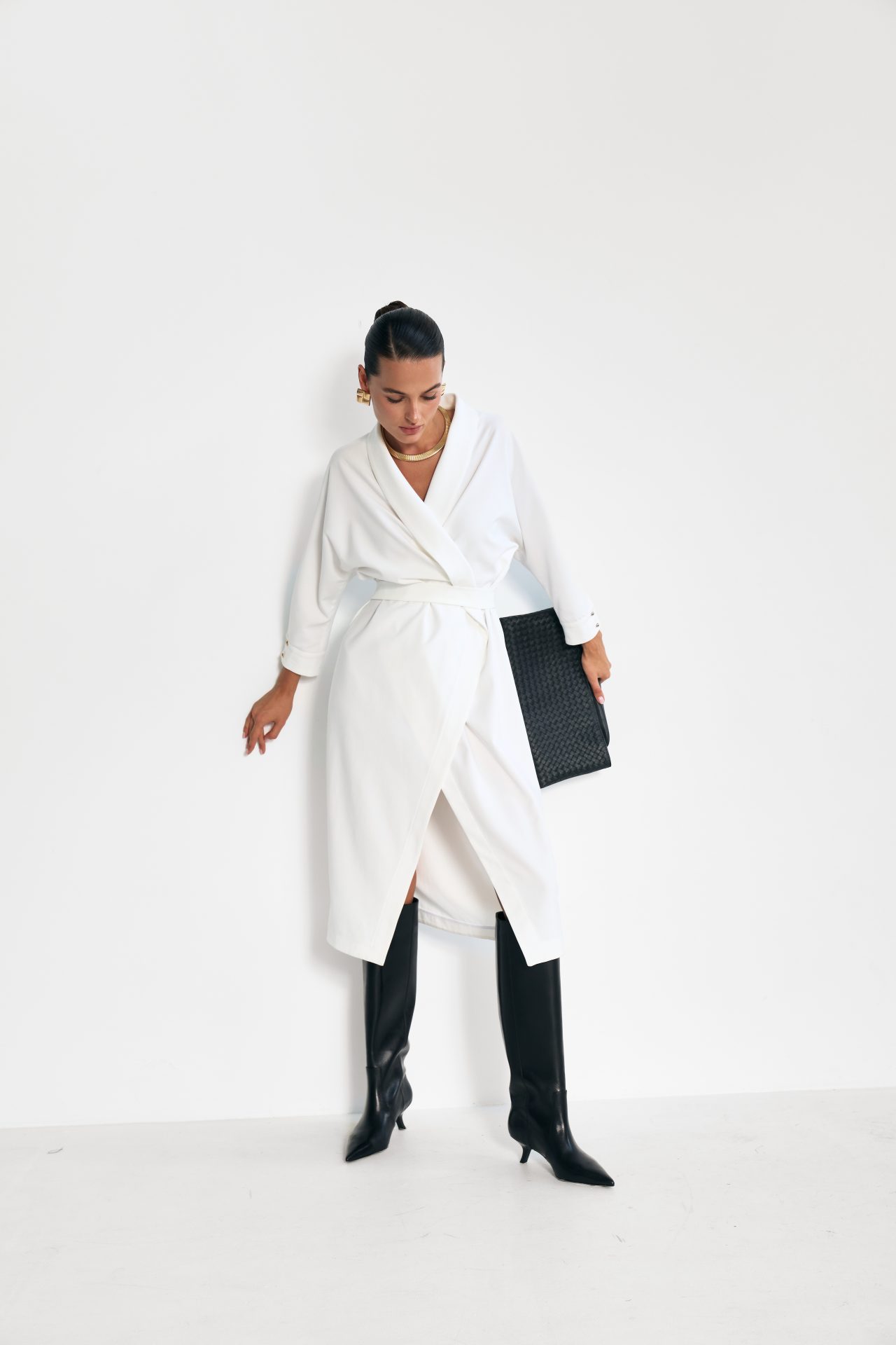 Сукня на запах, молочна KA.EL