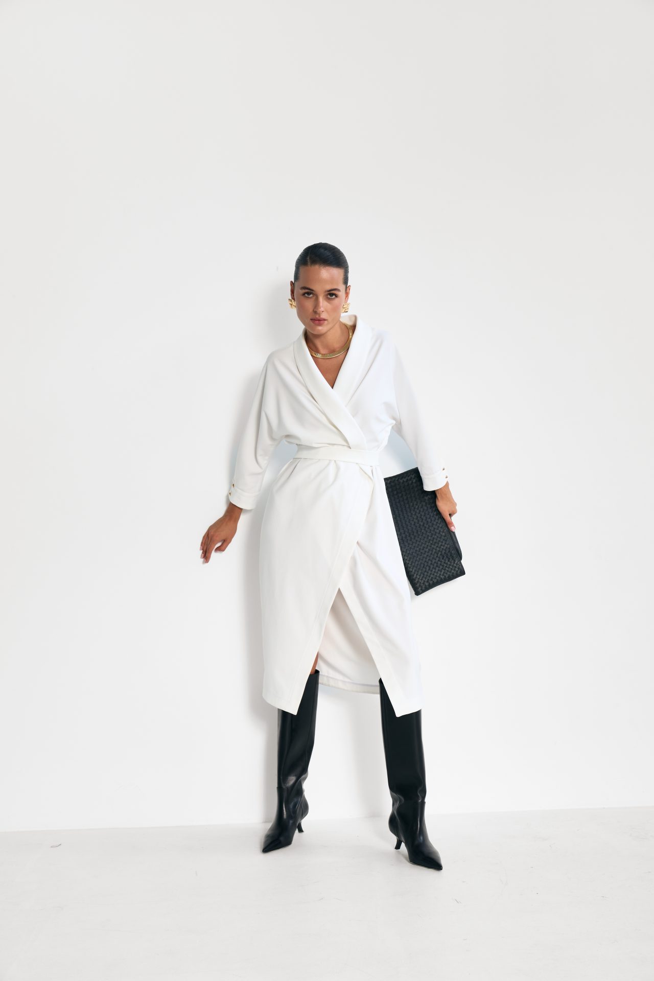 Сукня на запах, молочна KA.EL