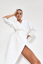 Сукня на запах, молочна KA.EL