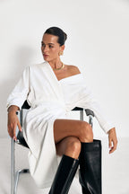 Сукня на запах, молочна KA.EL