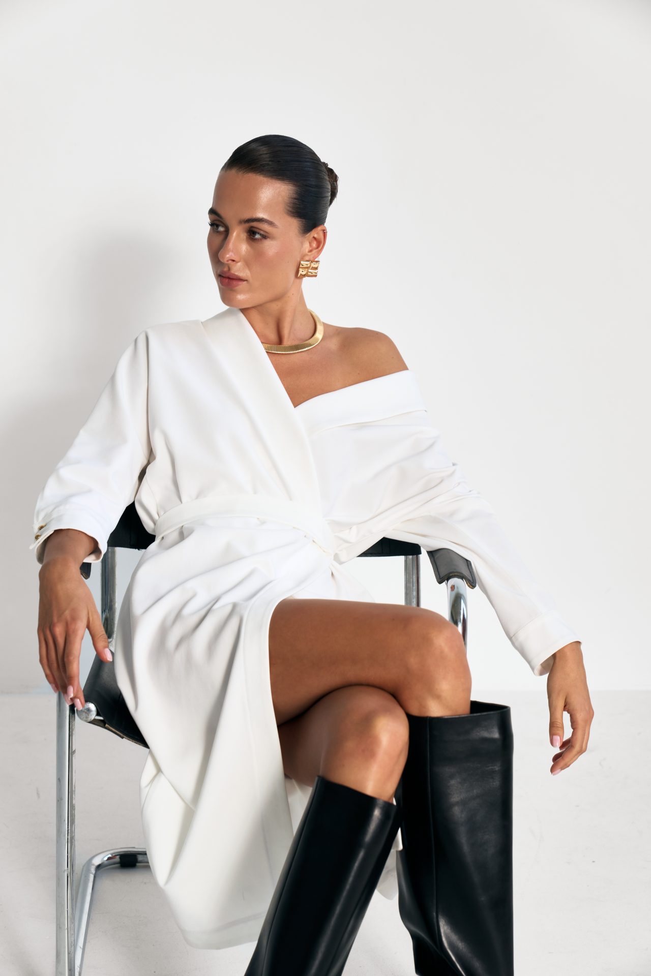 Сукня на запах, молочна KA.EL