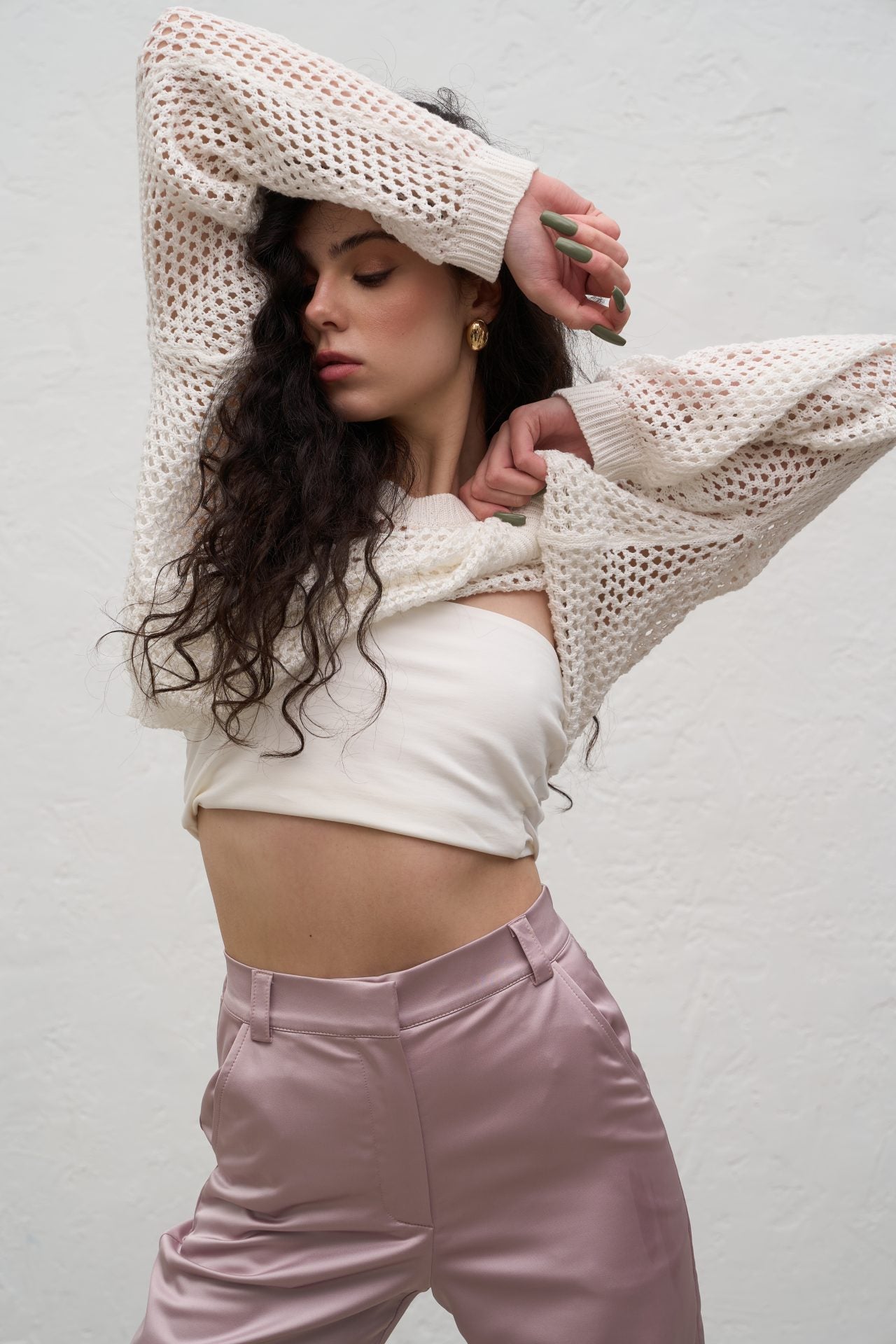 Светр у сіточку із топом-бандо, 3 кольори KA.EL