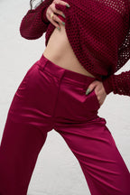 Шовкові брюки, бордо KA.EL