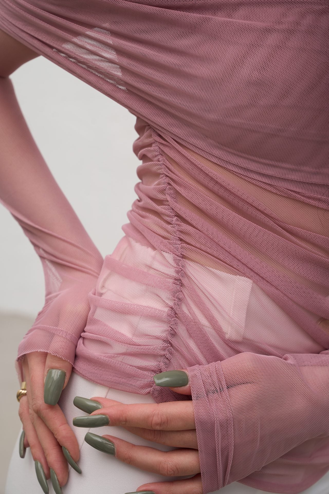 Сітка-топ на плечі, рожева KA.EL