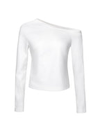 Лонгслів асиметричний, молочний KA.EL