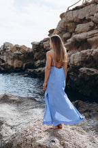 Максі сукня на бретелях із 100% італійського льону від SAVE YOURSELF