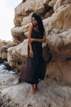 Максі сукня на бретелях із 100% італійського льону від SAVE YOURSELF