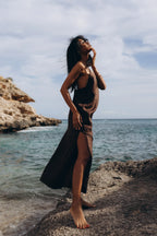 Максі сукня на бретелях із 100% італійського льону від SAVE YOURSELF