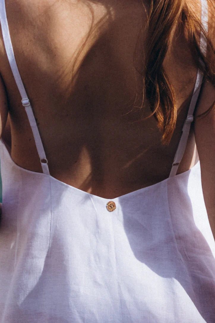 Максі сукня на бретелях із 100% італійського льону від SAVE YOURSELF