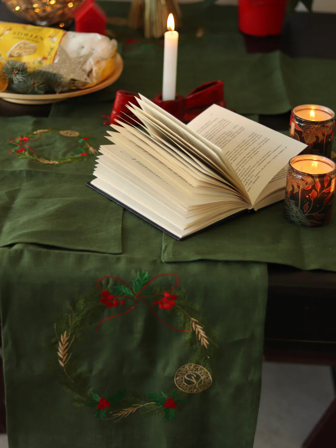 Ранер лляний на стіл Різдвяно-Новорічна SAVE yourself