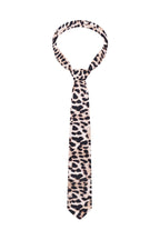 Краватка з анімалістичним принтом, леопард світлий BRU