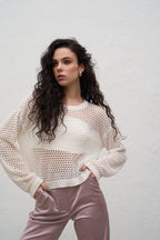 Светр у сіточку із топом-бандо, 3 кольори KA.EL